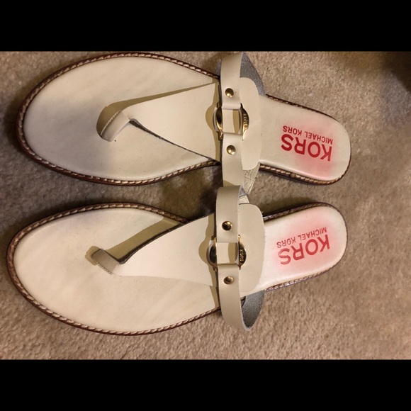 Michael Kors Shoes - White leather sandals